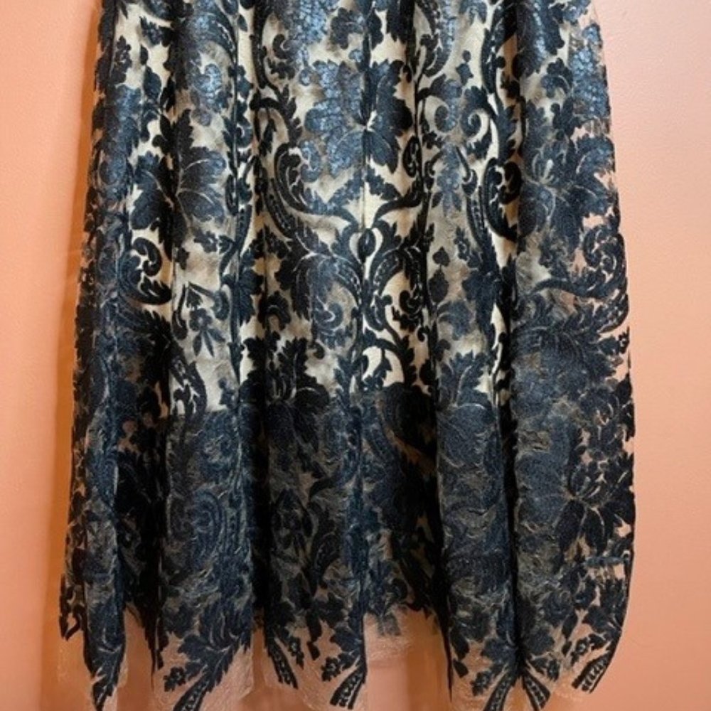 Dress the Population Sleeveless Sequin Lace Fit & Flare Midi Dress